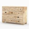 Picture of Cumbria Handcrafted Rustic Solid Mango Wood Carved 10 Drawer Dresser