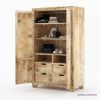 Picture of Cumbria Handcrafted Rustic Solid Mango Wood Large Clothing Armoire 
