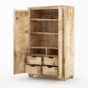 Picture of Cumbria Handcrafted Rustic Solid Mango Wood Large Clothing Armoire 