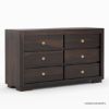 Picture of Basildon Modern Farmhouse Solid Wood 6 Drawer Double Dresser