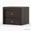 Picture of Basildon Modern Farmhouse Solid Wood Handcrafted 2 Drawer Nightstand