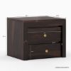 Picture of Basildon Modern Farmhouse Solid Wood Handcrafted 2 Drawer Nightstand
