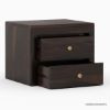 Picture of Basildon Modern Farmhouse Solid Wood Handcrafted 2 Drawer Nightstand