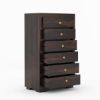 Picture of Basildon Modern Farmhouse Solid Wood 6 Drawer Tall Dresser