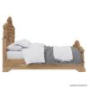 Picture of Preston Solid Teak Wood Traditional Rustic Platform Bed
