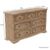 Picture of Preston Solid Teak Wood Traditional Rustic 7 Drawer Dresser