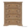 Picture of Preston Solid Teak Wood Traditional Rustic 4 Drawer Tall Dresser