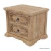 Picture of Preston Solid Teak Wood Traditional Rustic 2 Drawer Nightstand