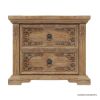 Picture of Preston Solid Teak Wood Traditional Rustic 2 Drawer Nightstand