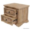 Picture of Preston Solid Teak Wood Traditional Rustic 2 Drawer Nightstand