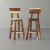 Picture of Bergamo Modern Rustic Solid Wood Tall Bar Stool Set of 2