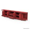 Picture of Mongolian Mahogany Wood Scarlet Long TV Stand w 2 Cabinets & Drawers