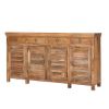 Picture of Flintshire Rustic Solid Wood 4 Drawer Extra Long Sideboard Cabinet