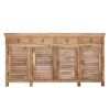 Picture of Flintshire Rustic Solid Wood 4 Drawer Extra Long Sideboard Cabinet