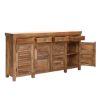 Picture of Flintshire Rustic Solid Wood 4 Drawer Extra Long Sideboard Cabinet