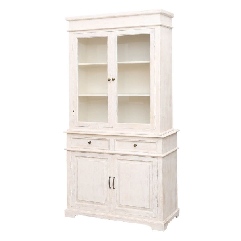 Picture of Moonlight Farmhouse Style Narrow White Kitchen Hutch