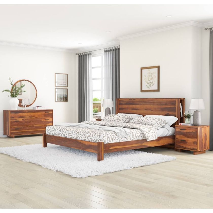Picture of Dawlish Modern Solid Wood 4 Piece Bedroom Set