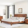 Picture of Dawlish Modern Solid Wood Platform Bed With Bookcase Headboard