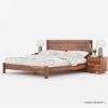 Picture of Dawlish Modern Solid Wood Platform Bed With Bookcase Headboard