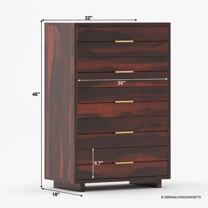 Dawlish Solid Wood 5 Drawer 48