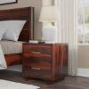 Picture of Dawlish Modern Solid Wood 2 Drawer Nightstand