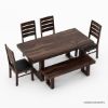 Picture of Galveston Rustic Solid 7 Piece Dining Room Set