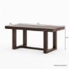 Picture of Galveston Rustic Solid Dining Table With Square Framed Legs