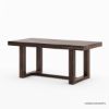 Picture of Galveston Rustic Solid Dining Table With Square Framed Legs