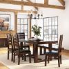 Picture of Galveston Rustic Solid Dining Table With Square Framed Legs