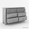 Picture of Oxford Solid Mahogany Wood 4 Piece Hand Carved Bedroom Set
