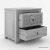 Picture of Oxford Solid Mahogany Wood 4 Piece Hand Carved Bedroom Set