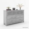 Picture of Oxford Mahogany Wood 6 Drawer Dresser