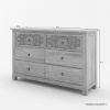 Picture of Oxford Mahogany Wood 6 Drawer Dresser