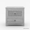 Picture of Oxford Mahogany Wood 2 Drawer Bedside Nightstand