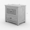 Picture of Oxford Mahogany Wood 2 Drawer Bedside Nightstand
