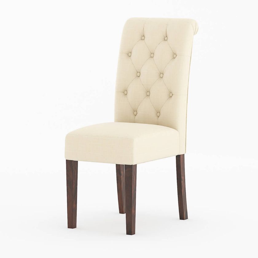 Picture of Sierra Rustic Solid Wood Sutton Upholstered Parsons Chair