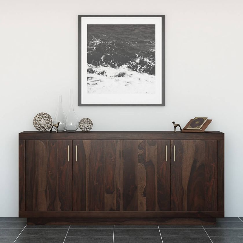 Picture of Sierra Rustic Solid Wood Long Buffet Sideboard Cabinet