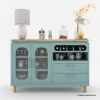 Picture of Arcata Two Tone Solid Wood Grey Wine Bar Large Sideboard Cabinet