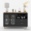 Picture of Arcata Two Tone Solid Wood Grey Wine Bar Large Sideboard Cabinet