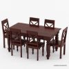 Picture of Texas Handcrafted Solid Mahogany Wood 8 Piece Dining Room Set