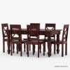 Picture of Texas Handcrafted Solid Mahogany Wood 8 Piece Dining Room Set