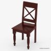 Picture of Texas Handcrafted Solid Mahogany Wood Cross-Back Dining Chair