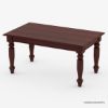 Picture of Texas Solid Mahogany Wood 7 Piece Dining Table Set For 6