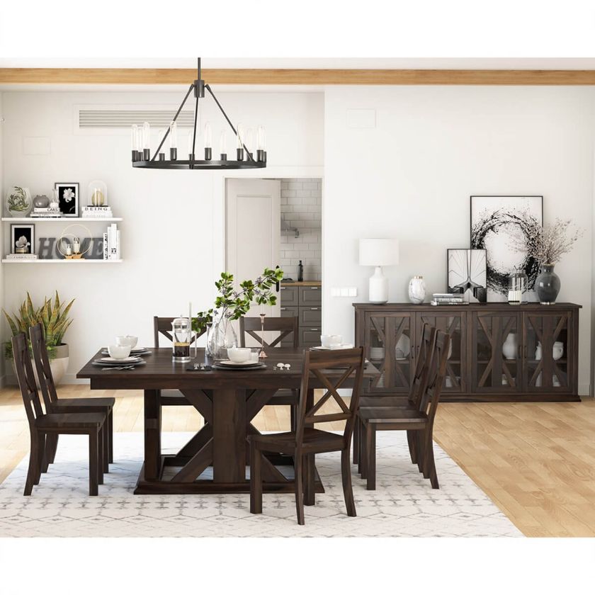 Picture of Anacortes Handcrafted Solid Wood Square Dining Room Set
