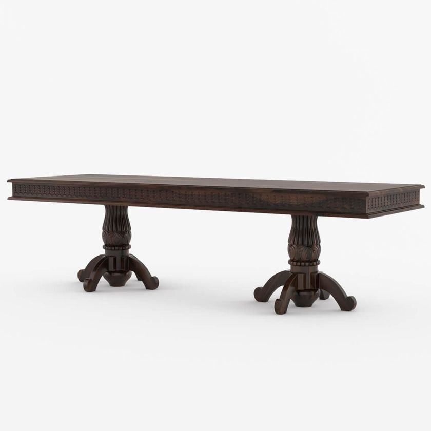 Picture of Nottingham Rustic Solid Wood Double Pedestal Dining Table