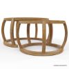 Picture of Dubbo Solid Wood 36" Rustic Round Nesting Coffee Table Set Of 2