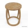 Picture of Dubbo Rustic Teak Wood Round Barrel Shape End Table
