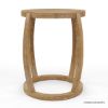 Picture of Dubbo Rustic Teak Wood Round Barrel Shape End Table