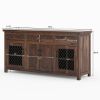 Picture of Florida Rustic Solid Wood 3 Drawer Long Buffet Sideboard Cabinet