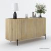Picture of Pescadero Solid Wood 2 Door Modern Long Sideboard Cabinet
